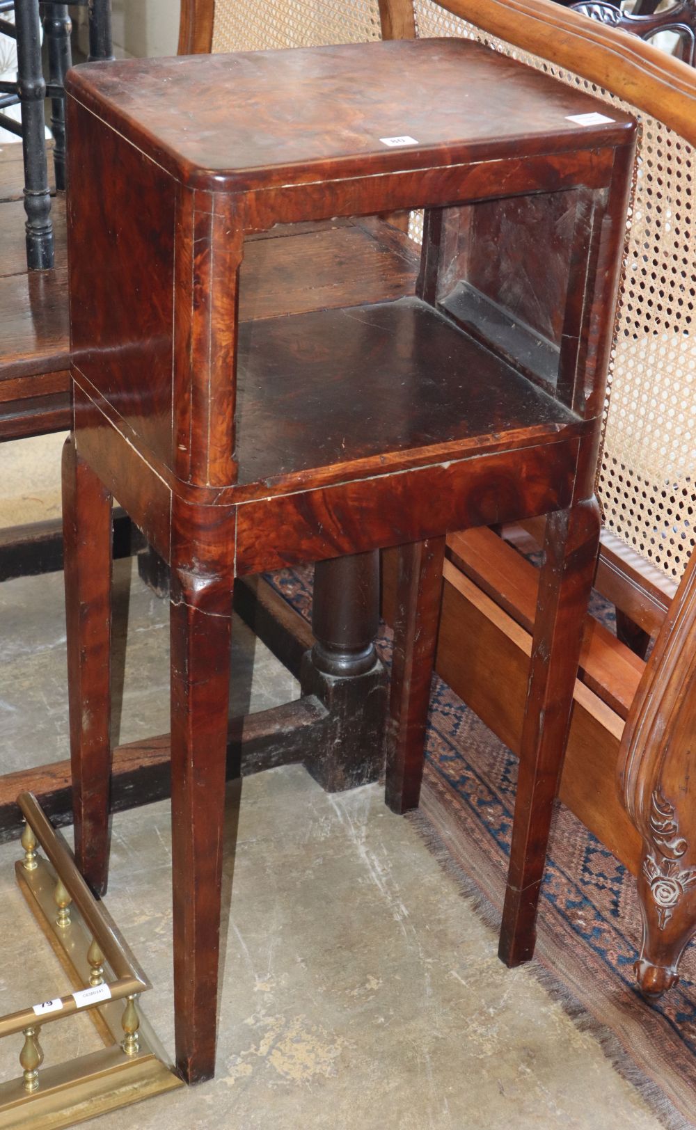 A Chinese hardwood tall open cabinet, W.50cm, D.38cm, H.110cm